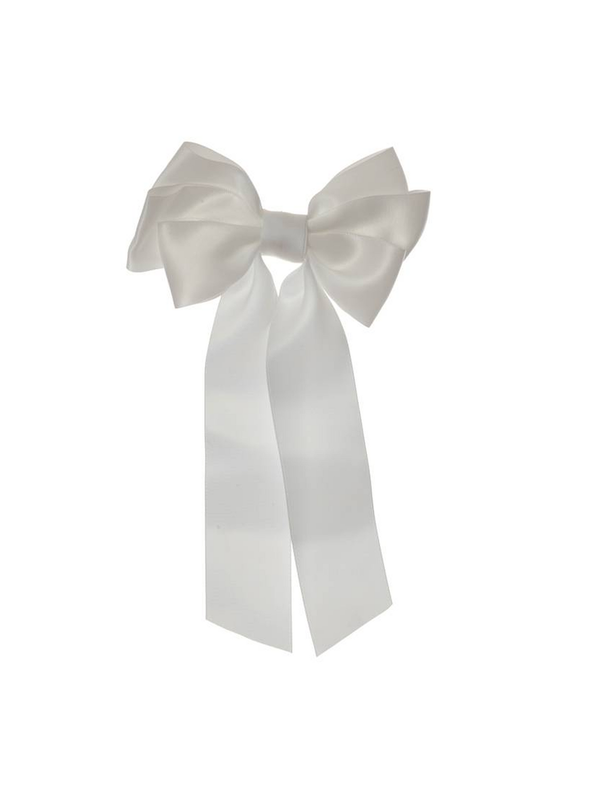 Hair Slide with Bow Madicken White