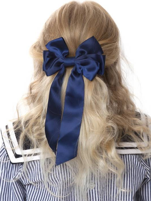 Haarspange mit Schleife Madita - Marineblau