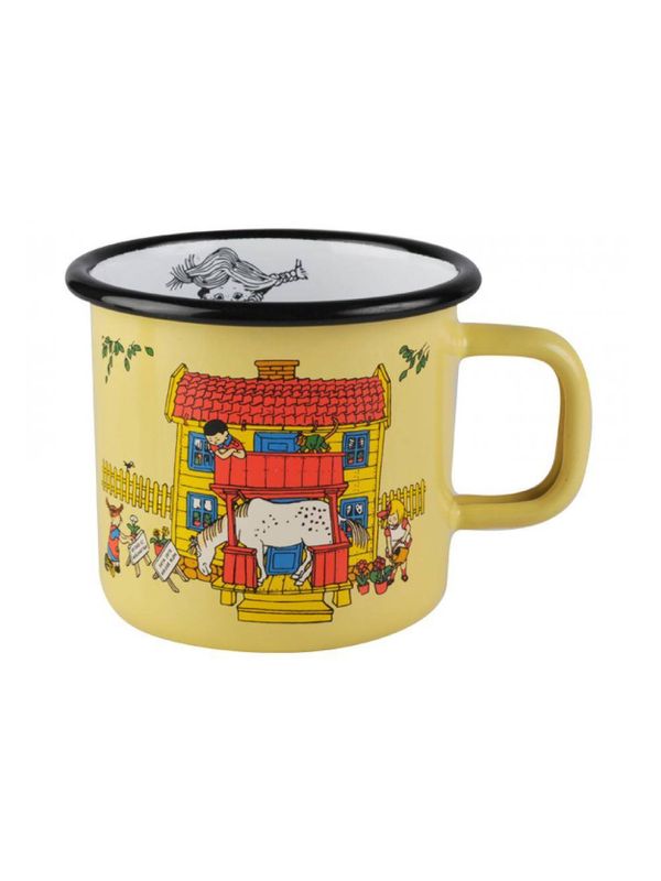 Enamel mug Pippi Villa Villekulla 0.37 l