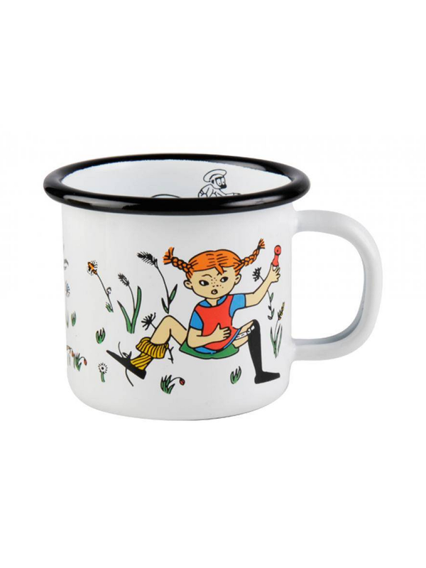 Enamel mug Pippi and Mr Nilsson 0.15 l