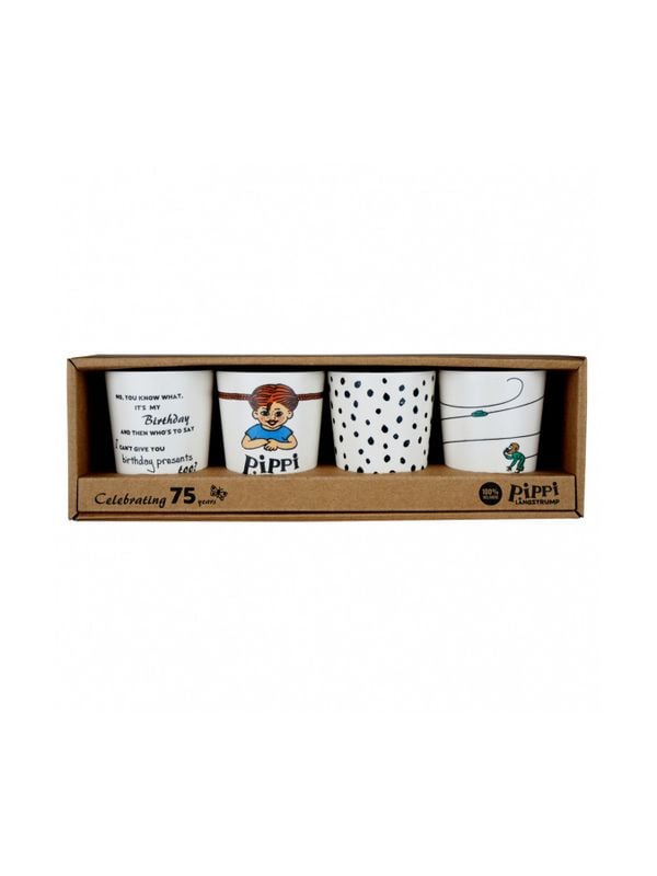 Melamin-Becher Pippi Langstrumpf, 4er-Pack