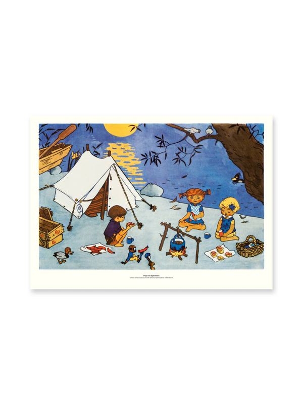 Pippi Longstocking poster - By the Camp Fire