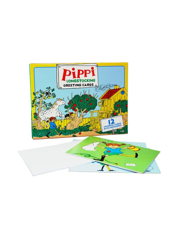 12 Grußkarten Pippi Langstrumpf