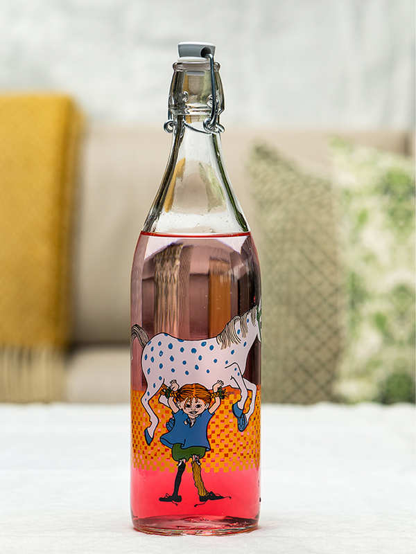 Glass bottle Pippi Longstocking 1 l