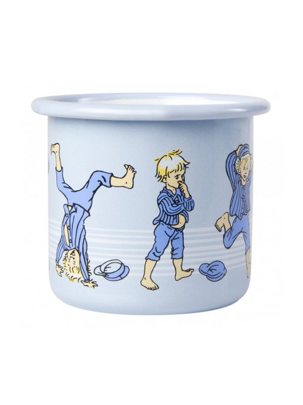 Emaille-Becher Michel aus Lönneberga in Blau, 250 ml