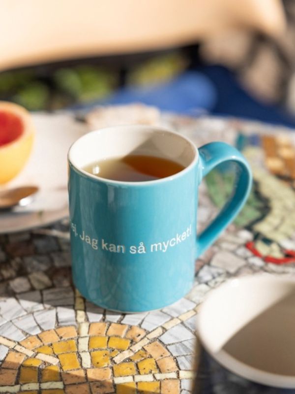 Mugg Det är konstigt med mig Turkos