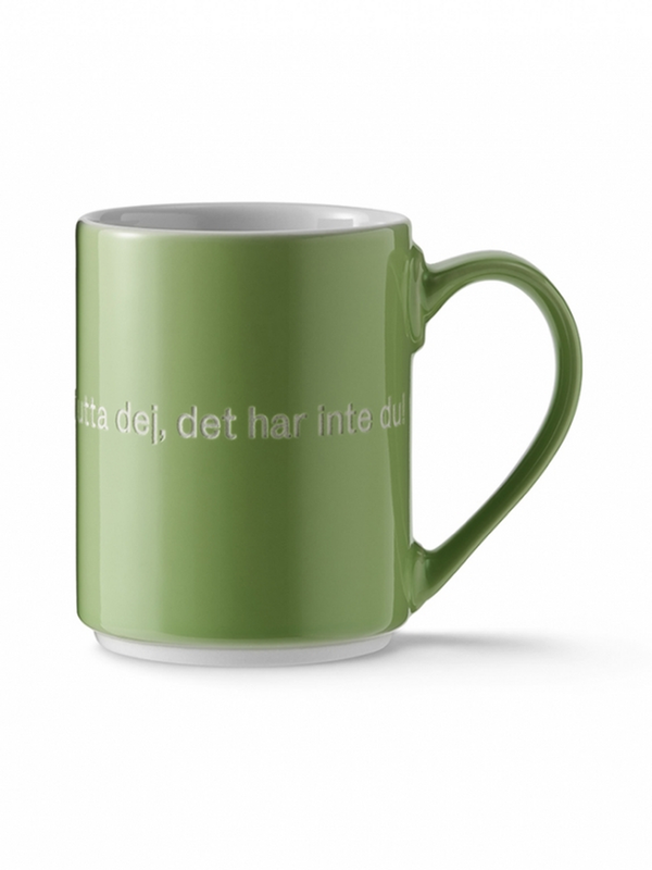 Mugg Jag har en ärta i näsan Grön