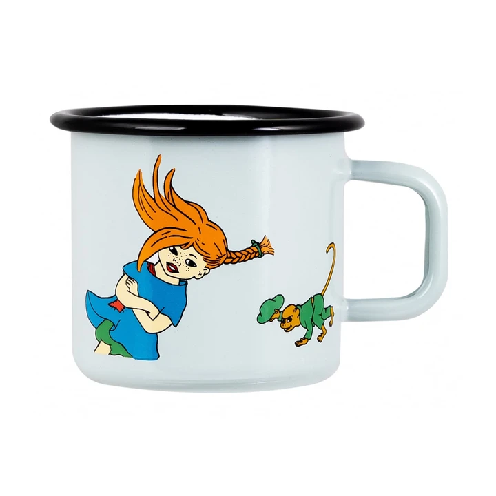 Emaljmugg Pippi Starkast i världen 3,7 dl