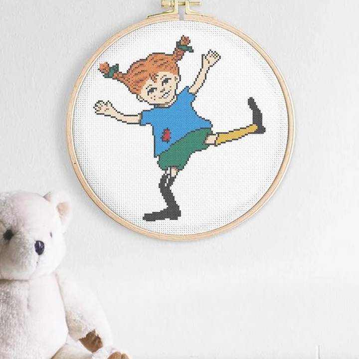 Embroidery set - Full size Pippi Longstocking