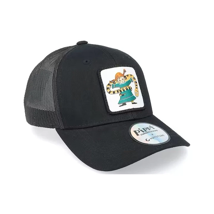 Kinder Cap „Pippi und die Schlange“ -  Schwarz, Trucker