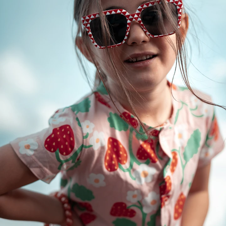 Sunglasses Patterned Red/White