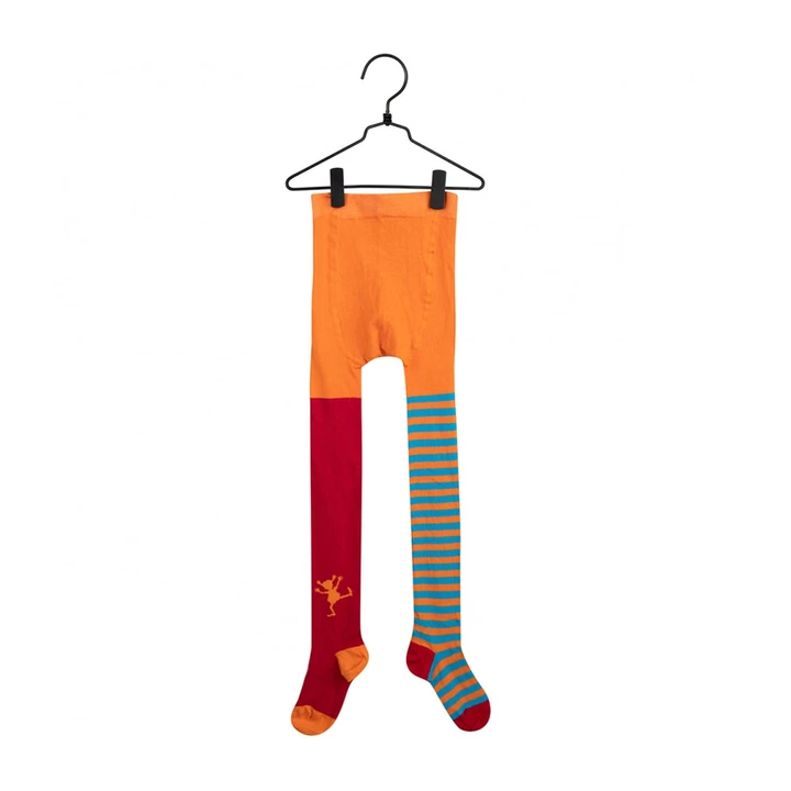 Strumpfhose Pippi Langstrumpf - Orange/Dunkelrot