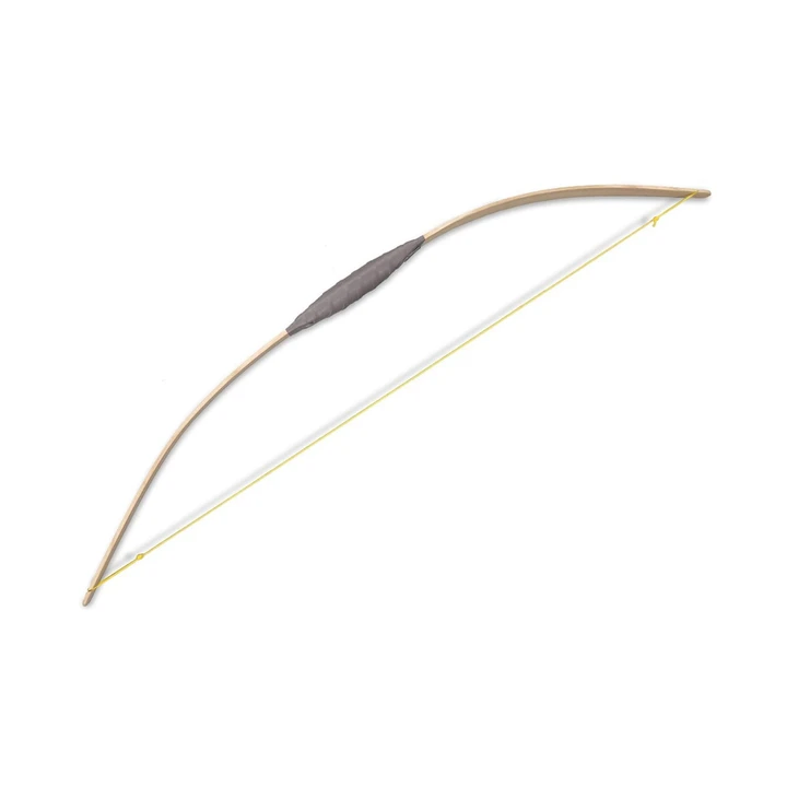 Pilbåge med läderhandtag