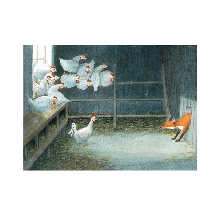 Magnet Tomten and the Fox – With the hens