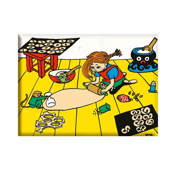 Magnet Pippi Longstocking bakes gingerbread