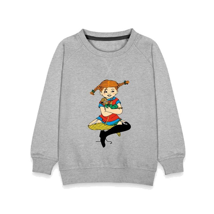 Sweatshirt Pippi und Herr Nilsson - Grau