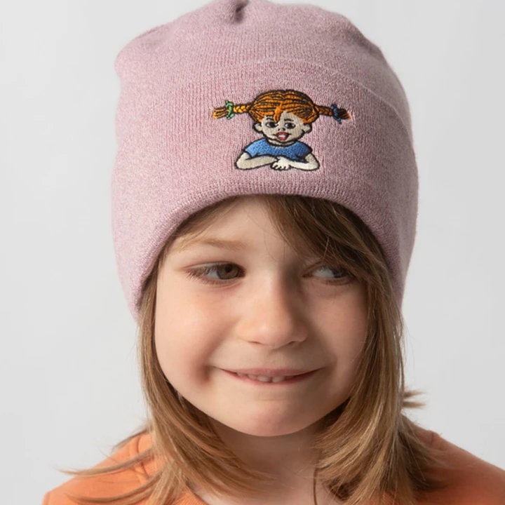 Knitted hat Pippi Longstocking - Pink