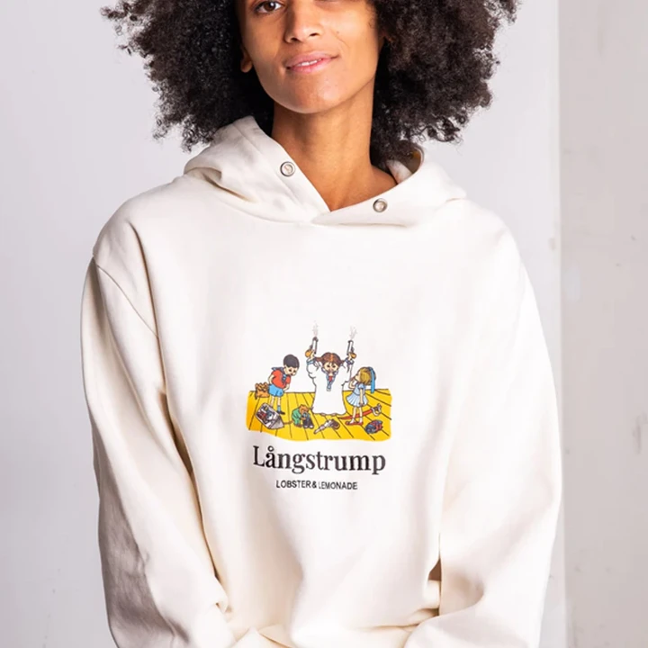 Hoodie Pippi Longstocking - White