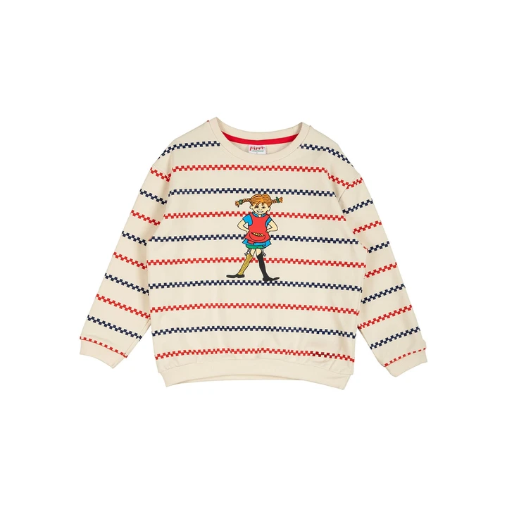 SQUARE STRIPE SWEATSHIRT PUTTY