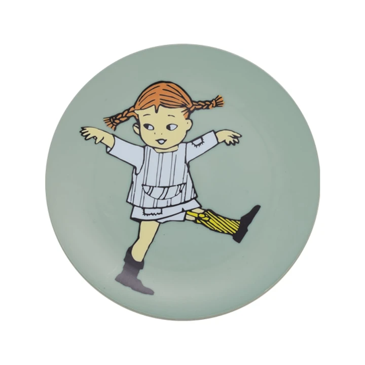 Flacher Teller Pippi Langstrumpf – Grün