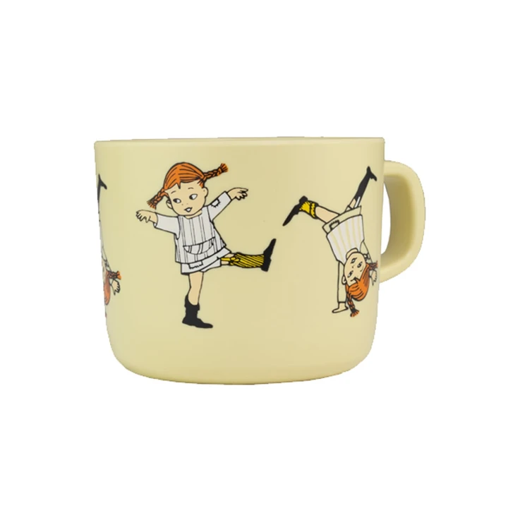 Becher mit Henkel Pippi Langstrumpf – Gelb