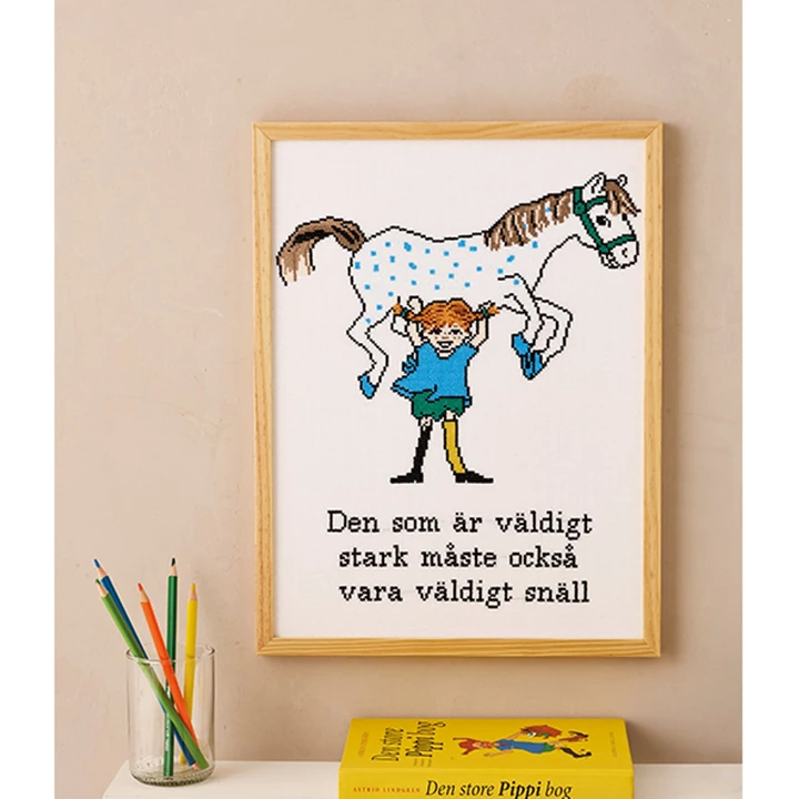 Embroidery set - Pippi Longstocking quote