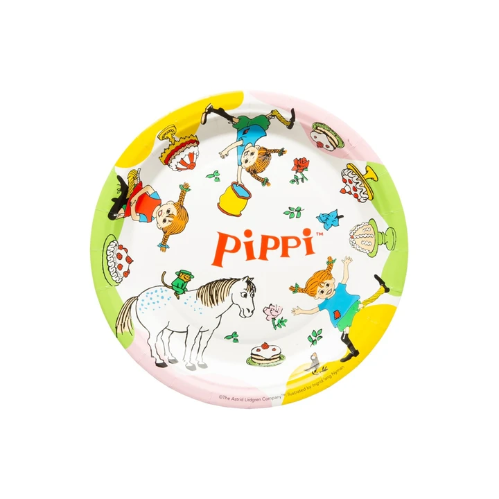 Paper plate Pippi Longstocking 8-Pack