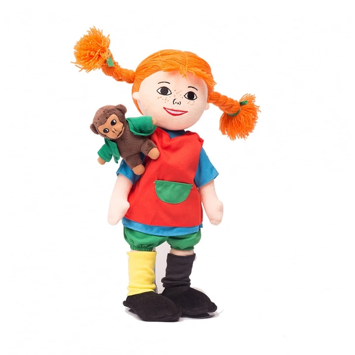 Doll Pippi Longstocking & Mr Nilsson 40 cm