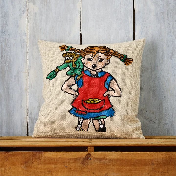 Stick-Set Kissen - Pippi Langstrumpf
