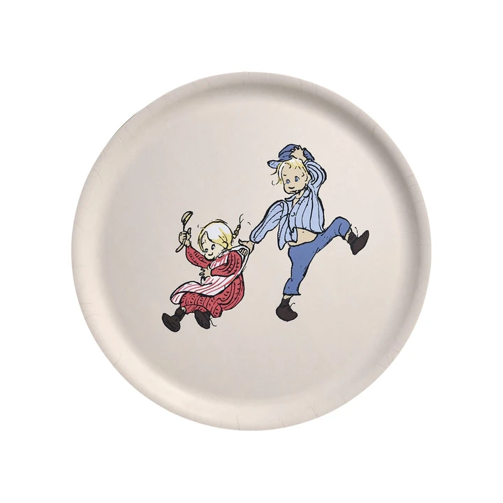 Tray Emil in Lönneberga Ø 35 cm - Beige