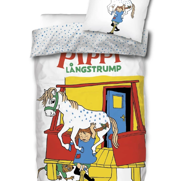 Pippi Lyfter Lilla Gubben Påslakanset