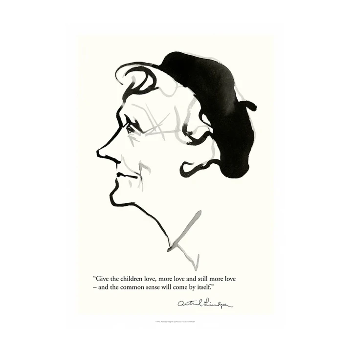 Poster 13 x 18 cm Astrid Lindgren - Give children love