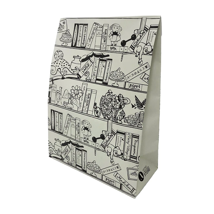 Gift bag Astrid's bookshelf - Green/Black