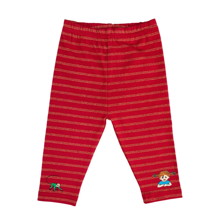 Babyleggings Pippi Langstrumpf - Rot/Gold