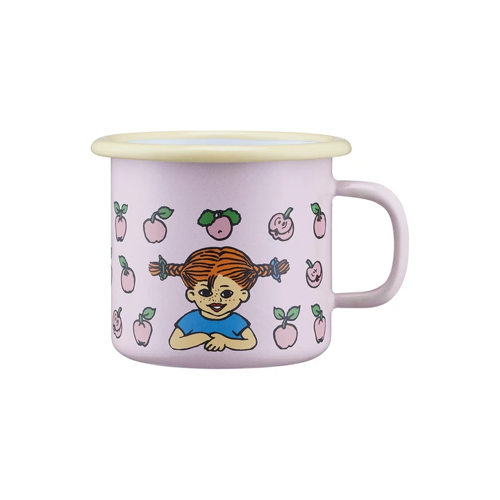 Pippi Langstrumpf Emaillebecher Früchte Lila – 2,5 dl