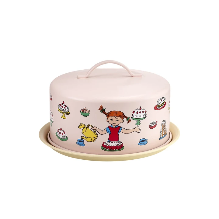 Pippi Longstocking Birthday Cake Plate  - Pink