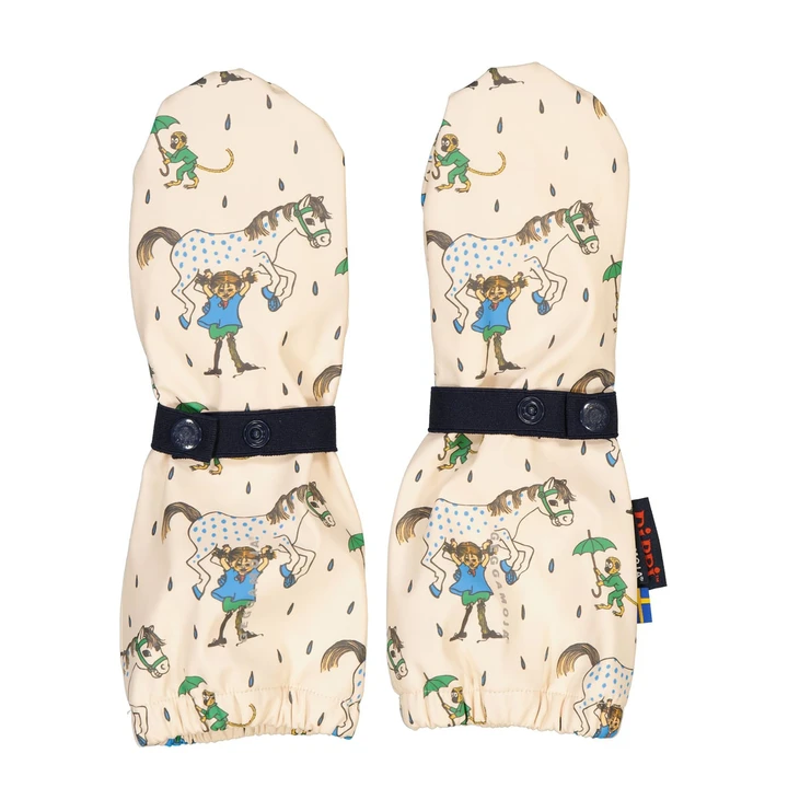Regnvantar Pippi Långstrump - Beige