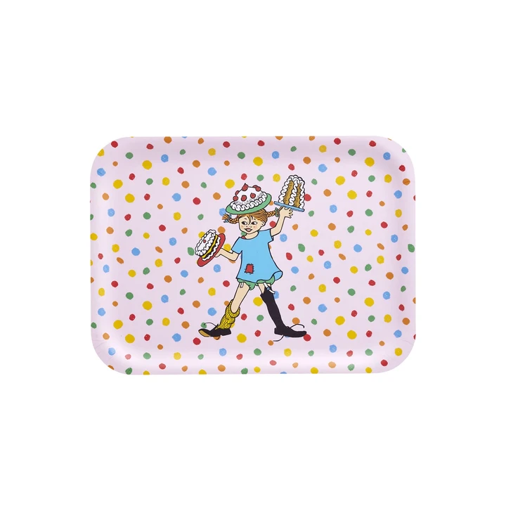 Tray Pippi Longstocking Birthday 27x20 cm - Pink