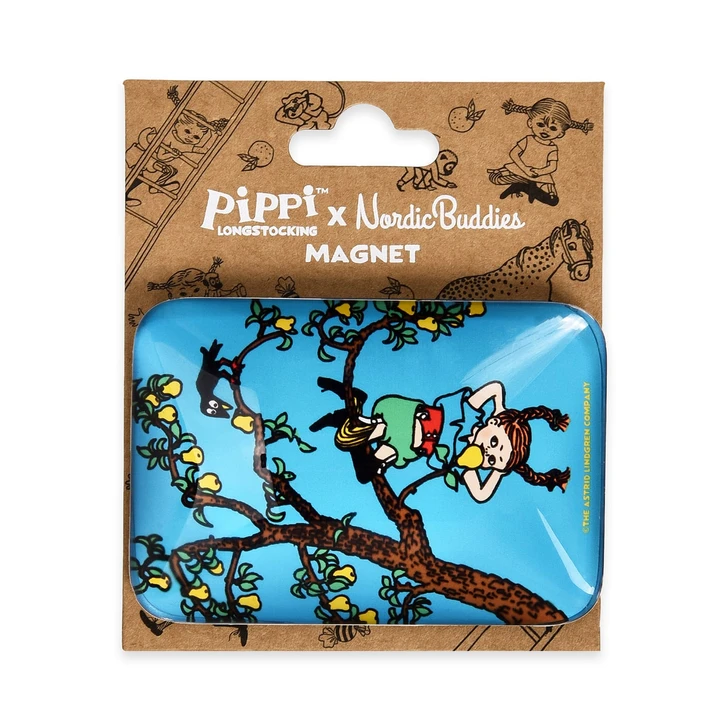 XL Glasmagnet Pippi Kopfüber Motiv