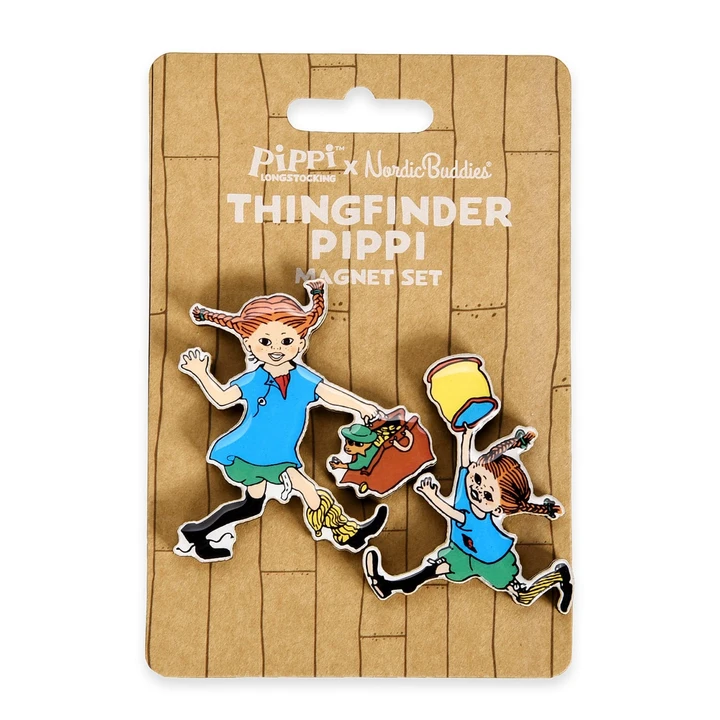 Karaktärsmagneter Pippi kappsäck och sakletare – 2-pack