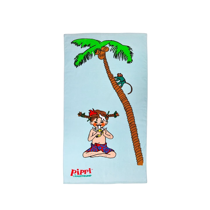 Pippi Longstocking Bath Towel South Seas – Blue