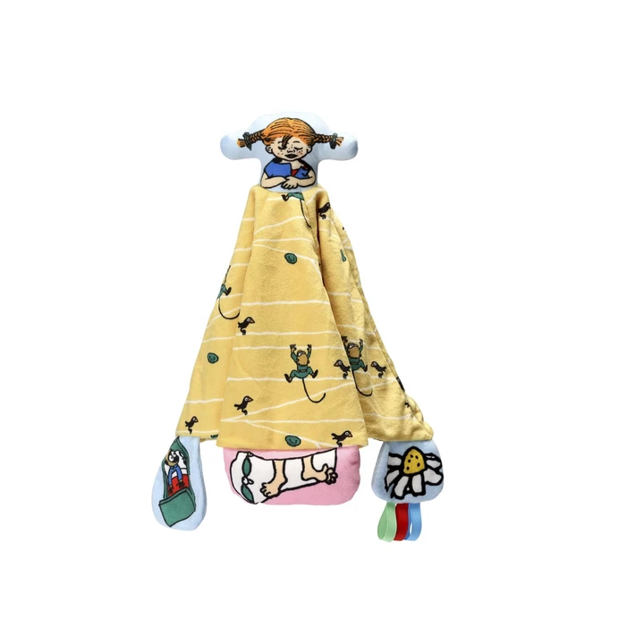 Comfort blanket for babies Pippi Longstocking - Yellow
