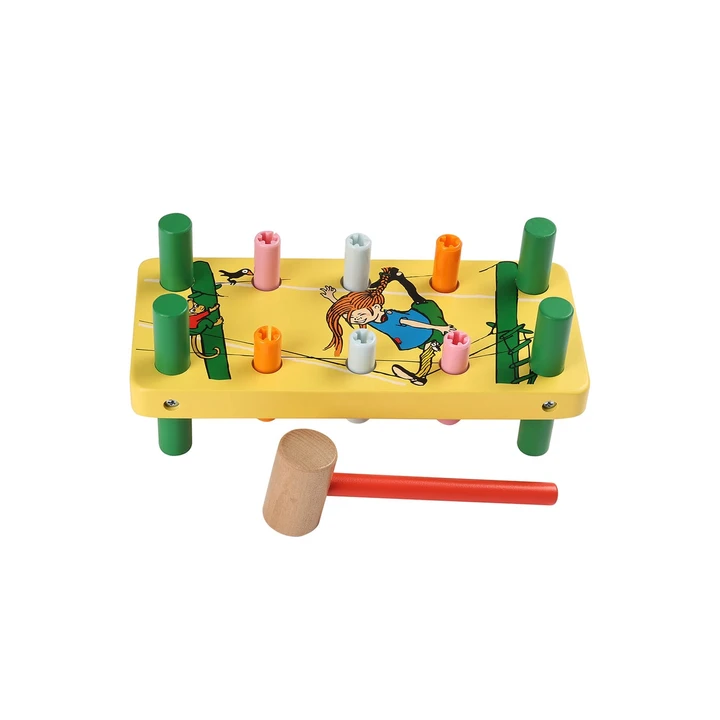 Pounding bench Pippi Longstocking - Yellow