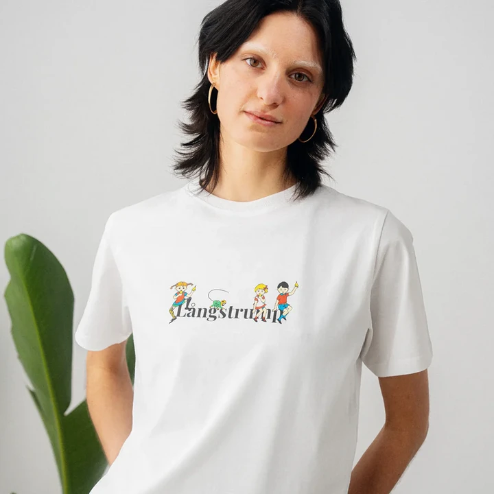 Pippi Langstrumpf T-Shirt Freunde Weiß – Erwachsene