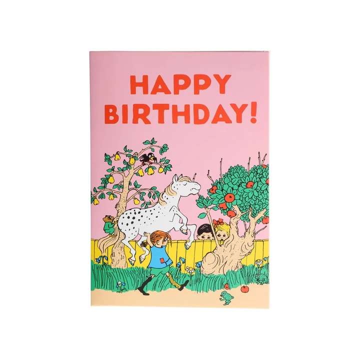 Birthday card Pippi "Happy birthday"