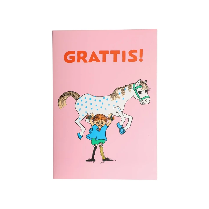 Pippi Longstocking Congratulations Card - 17 x 12 cm