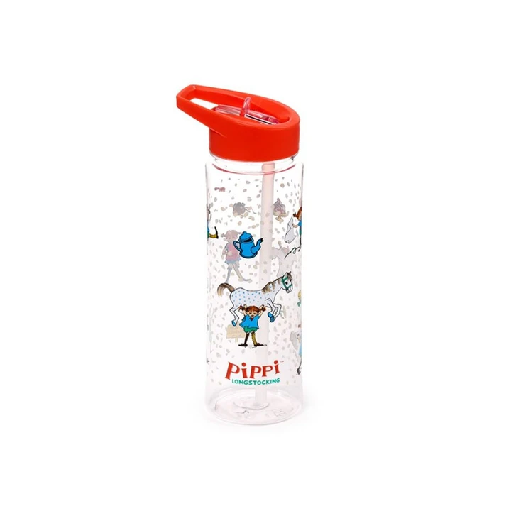 Vattenflaska Pippi Långstrump 550 ml - Transparent