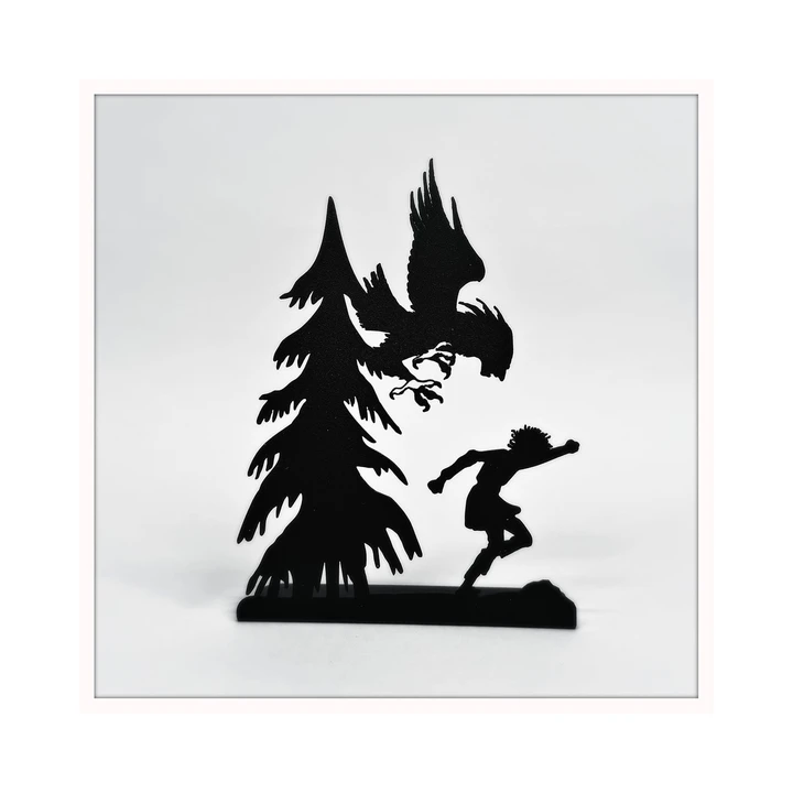 Ronja Räubertochter Metall-Silhouette-Schwarz