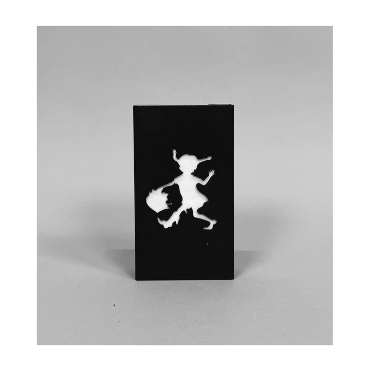 Pippi Longstocking matchbox holder - black
