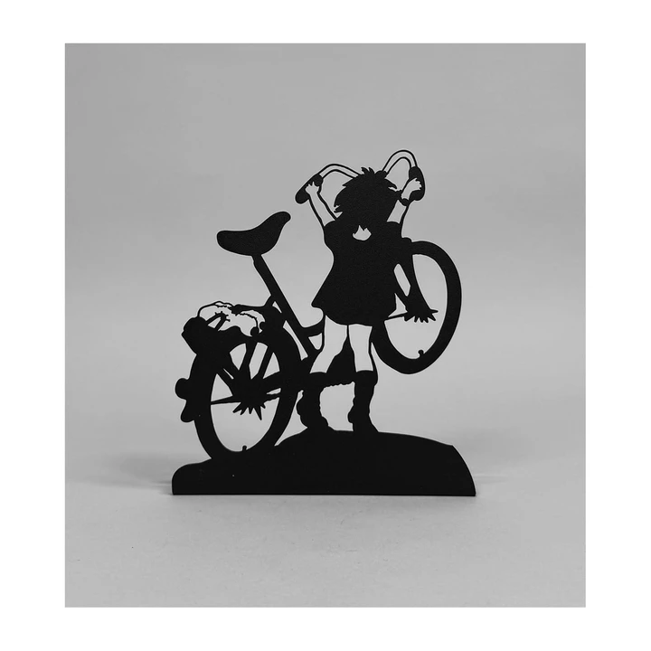 Lotta aus der Krachmacherstraße Metall-Silhouette - Schwarz